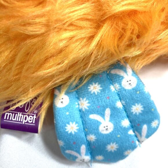 Multipet Duckworth Dog Toy Squeaky Spring Bunny Print Toss Fetch Cuddle 12 inch - Picture 10 of 15
